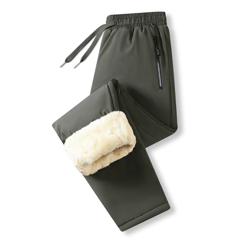 🔥Men's Warm-Lined Waterproof Pants with Drawstring