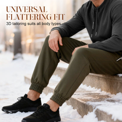 🔥Men's Warm-Lined Waterproof Pants with Drawstring