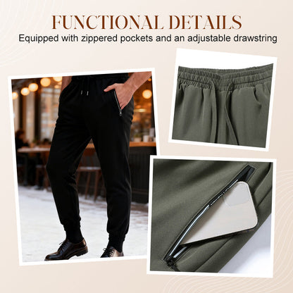 🔥Men's Warm-Lined Waterproof Pants with Drawstring