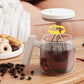☕Cana de cafea portabilă cu agitator electric și mâner