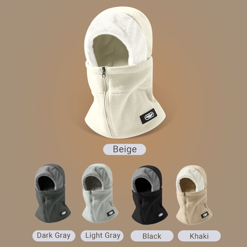 ❄️🧣 3-in-1 Fleece Hood, Face Cover & Neck Warmer – Wind-Blocking Winter Balaclava