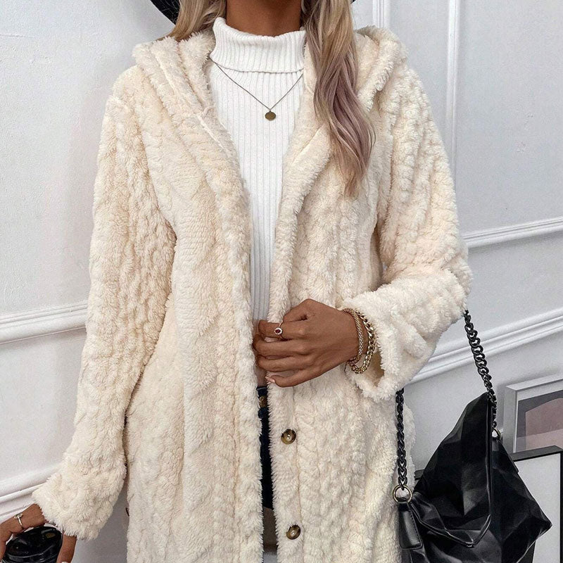 ✨Diamond-patterned women's warm hooded outerwear