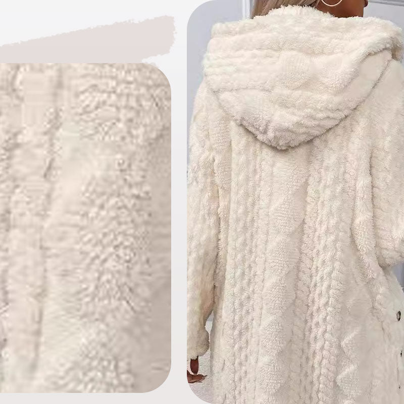 ✨Diamond-patterned women's warm hooded outerwear