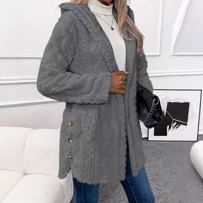 ✨Diamond-patterned women's warm hooded outerwear