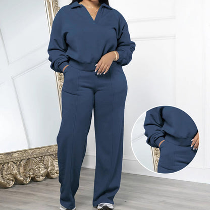 💖Hot Sale 50% OFF🏃‍♀️Long Sleeve Top & Elastic Drawstring Pants Set