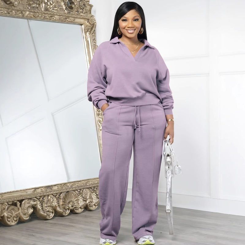 💖Hot Sale 50% OFF🏃‍♀️Long Sleeve Top & Elastic Drawstring Pants Set