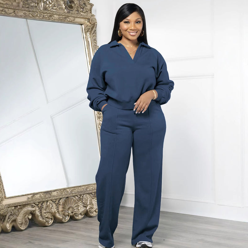 💖Hot Sale 50% OFF🏃‍♀️Long Sleeve Top & Elastic Drawstring Pants Set