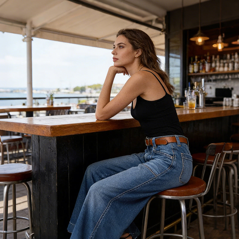 💥Women's High-Waist Wide-Leg Jeans