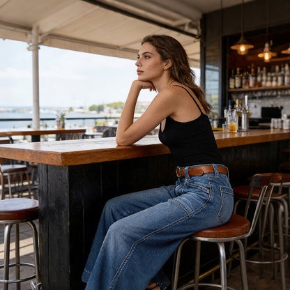💥Women's High-Waist Wide-Leg Jeans