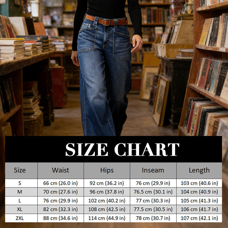 💥Women's High-Waist Wide-Leg Jeans