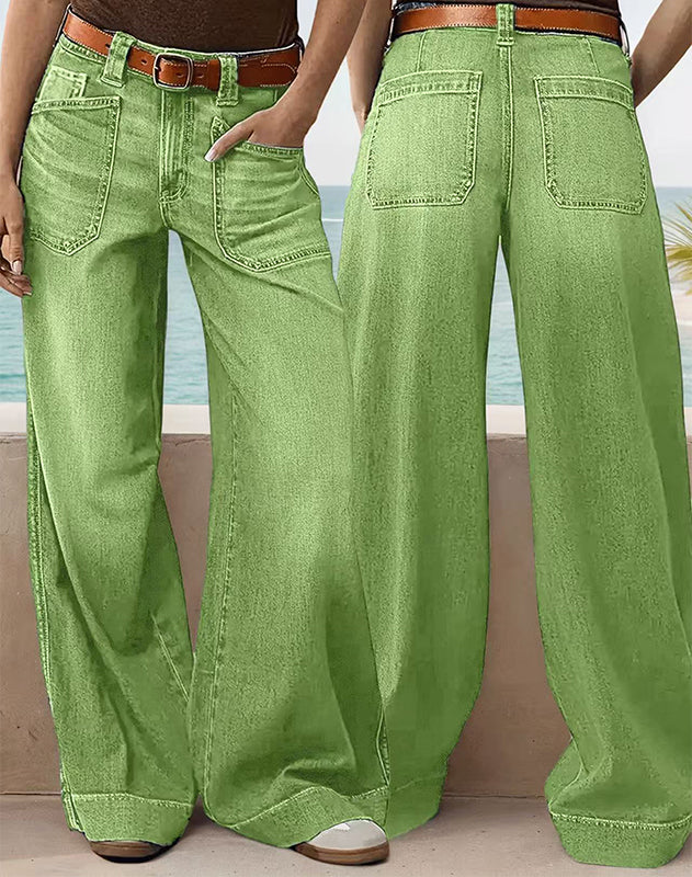 💥Women's High-Waist Wide-Leg Jeans