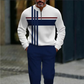 🎉 50% REDUCERE ACUM! 👖Set pulover și pantaloni cu imprimeu grafic pentru bărbați
