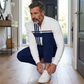 🎉 50% REDUCERE ACUM! 👖Set pulover și pantaloni cu imprimeu grafic pentru bărbați