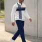 🎉 50% REDUCERE ACUM! 👖Set pulover și pantaloni cu imprimeu grafic pentru bărbați