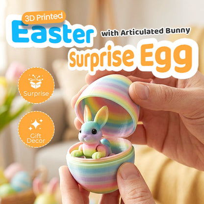 💐50% RABATU! Wielkanocne jajko dekoracyjne – ruchomy króliczek dla kolekcjonerów 🎁🌷