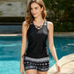 🩱 Tankini damă 2 piese cu imprimeu, costum de baie confortabil