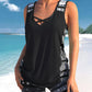 🩱 Tankini damă 2 piese cu imprimeu, costum de baie confortabil