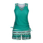 🩱 Tankini damă 2 piese cu imprimeu, costum de baie confortabil