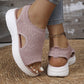 👡Sandale de damă din tricot respirabil, cu talpă groasă — ✨ Confortul unei norișoare