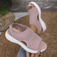 👡Sandale de damă din tricot respirabil, cu talpă groasă — ✨ Confortul unei norișoare