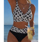 👙Set de bikini din două piese, cu talie înaltă, pentru femei
