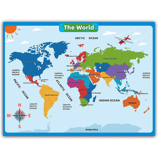 🗺️🧩Postere și panouri didactice de geografie pentru copii🪐