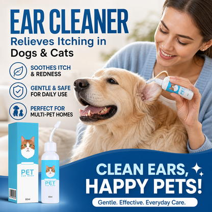 🐶🐱 Płyn do czyszczenia uszu dla psów i kotów – 50% ZNIŻKI! KUP 2 → 1 GRATIS! OFERTA LIMITOWANA!✨Skutecznie usuwa zanieczyszczenia, woskowinę i łagodzi świąd – delikatna formuła bezpieczna dla zwierząt. 🧴