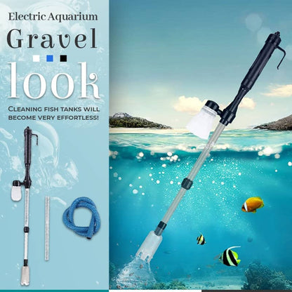 🐠Aparat electric de curățare a pietrișului din acvariu – funcționează cu baterii, lungime reglabilă, ușor de utilizat – potrivit pentru orice acvariu 🧹🐟