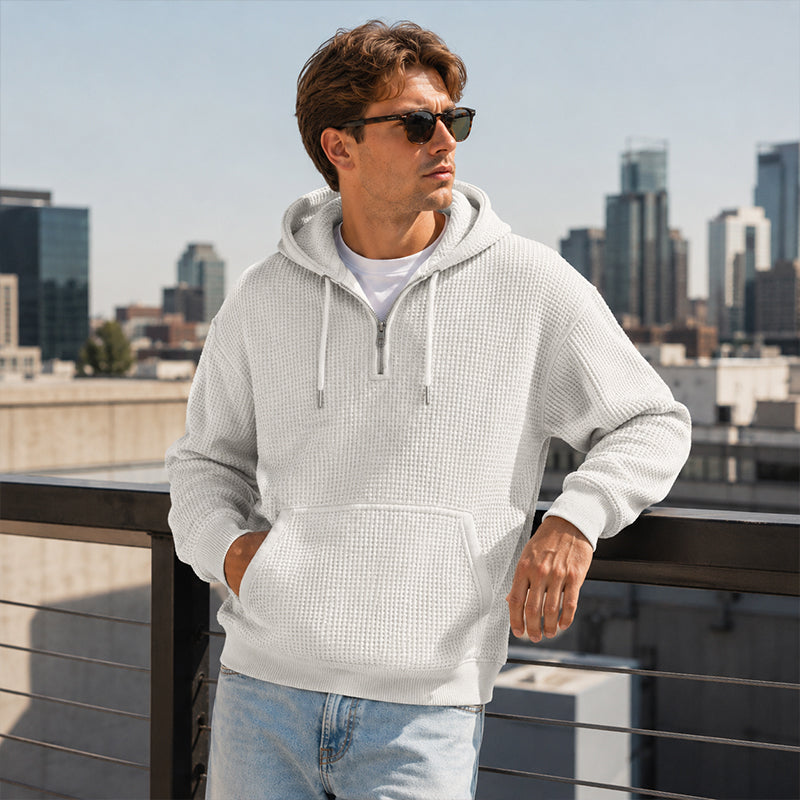 ✨Men's Knit Quarter-Zip Hoodie Sweatshirt