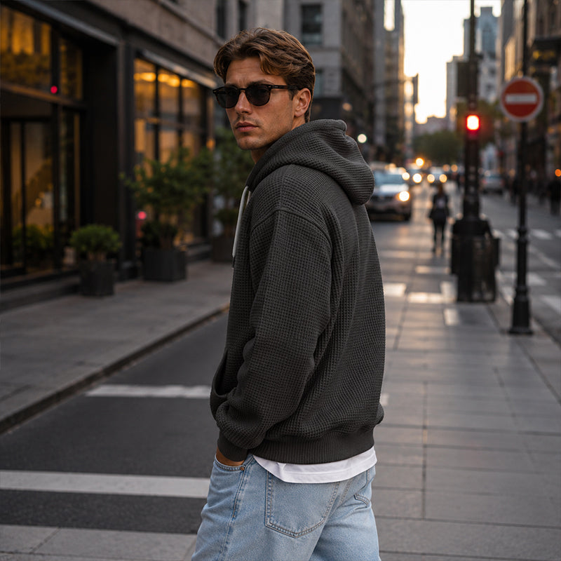 ✨Men's Knit Quarter-Zip Hoodie Sweatshirt
