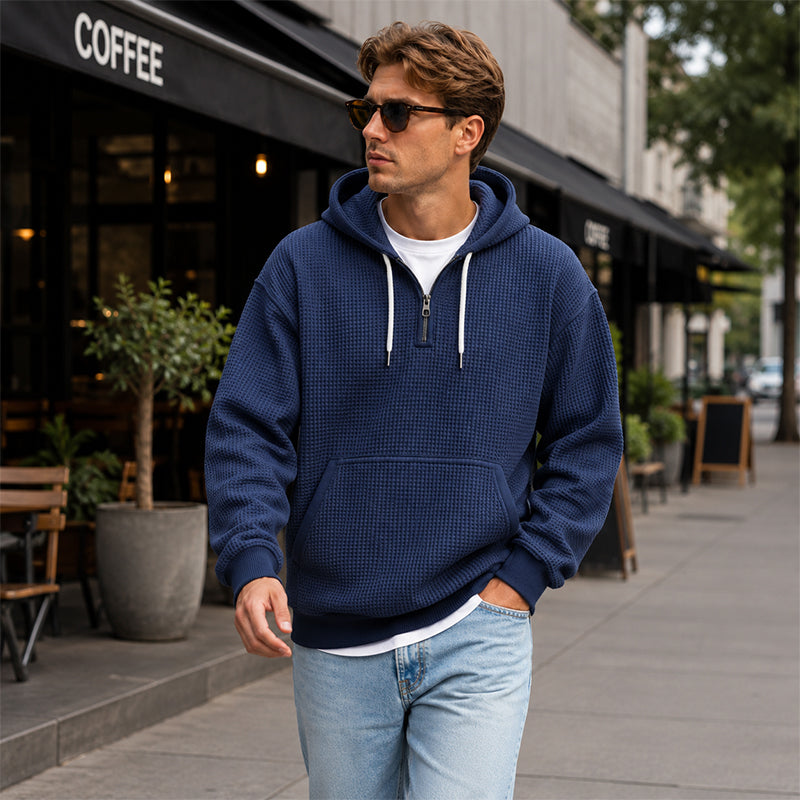 ✨Men's Knit Quarter-Zip Hoodie Sweatshirt