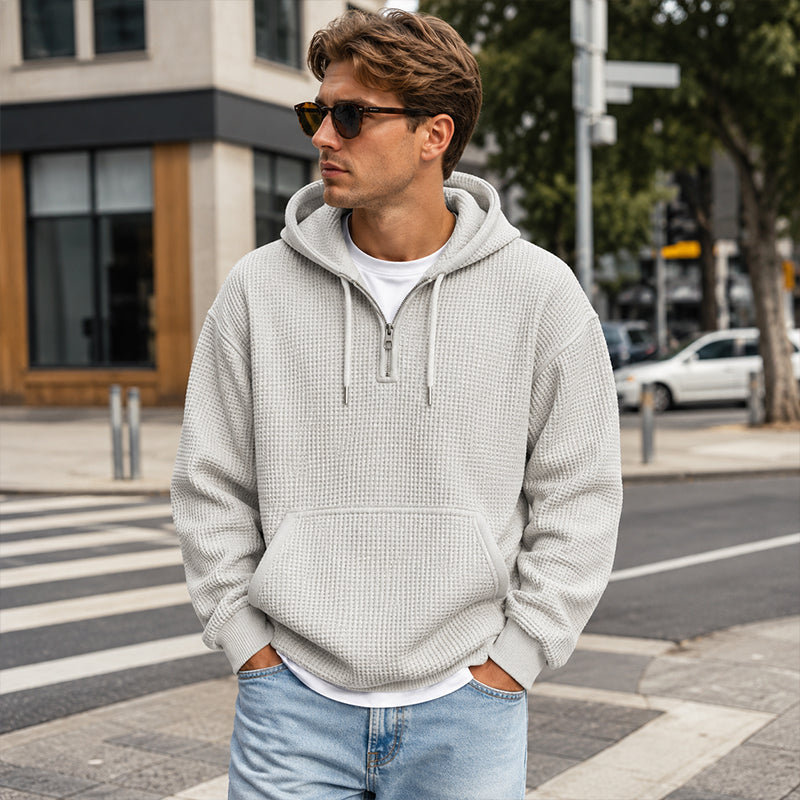 ✨Men's Knit Quarter-Zip Hoodie Sweatshirt