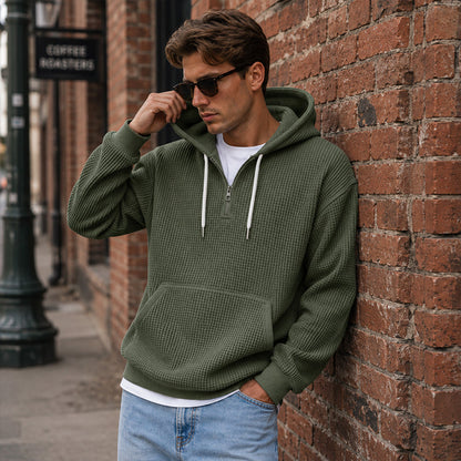 ✨Men's Knit Quarter-Zip Hoodie Sweatshirt