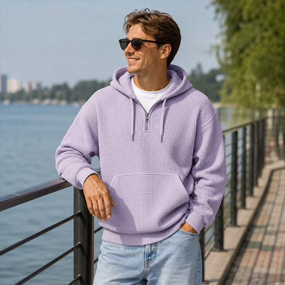 ✨Men's Knit Quarter-Zip Hoodie Sweatshirt