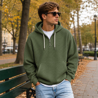 ✨Men's Knit Quarter-Zip Hoodie Sweatshirt