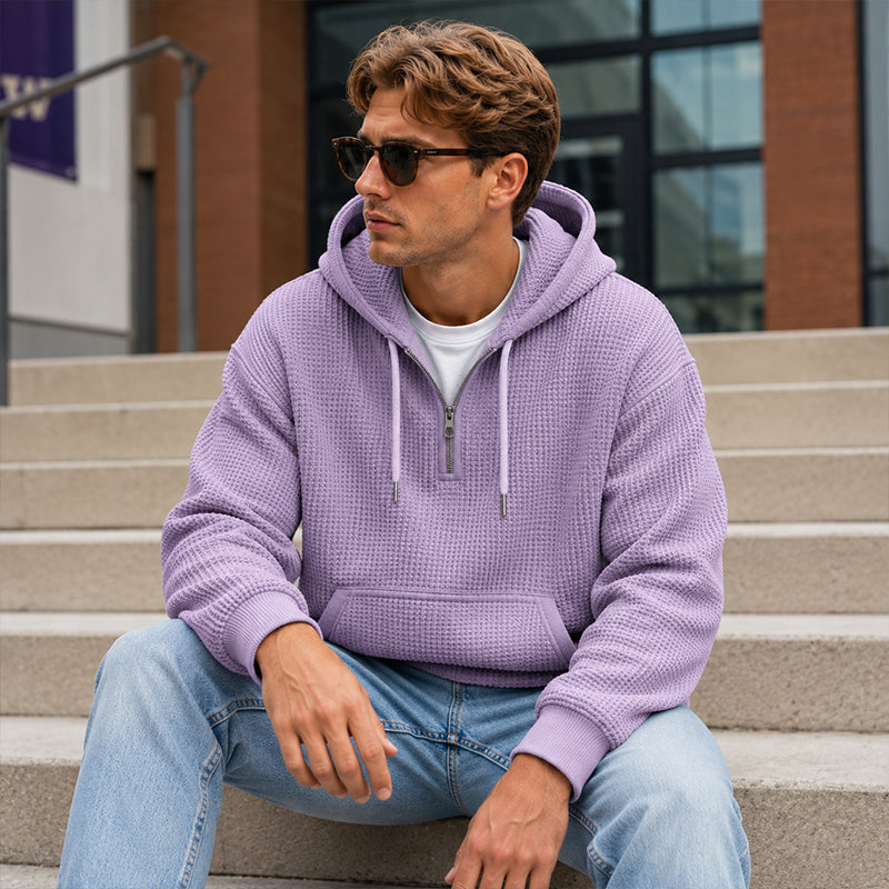 ✨Men's Knit Quarter-Zip Hoodie Sweatshirt