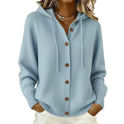 💖Women's Cozy Hooded Knit Cardigan
