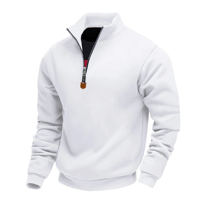 🍂 Men's Thermal Lined Stand-Up Collar Quarter-Zip Pullover