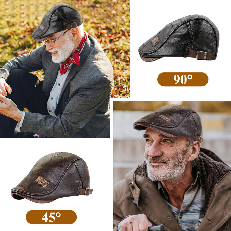 💥Hot Sale 50% OFF🧢 Men’s Leather Baseball Cap – Premium PU leather and a classic fit