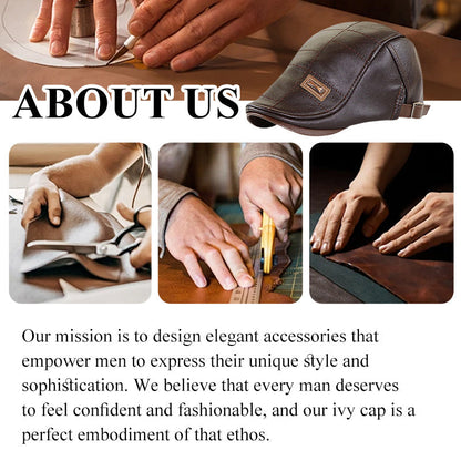 💥Hot Sale 50% OFF🧢 Men’s Leather Baseball Cap – Premium PU leather and a classic fit