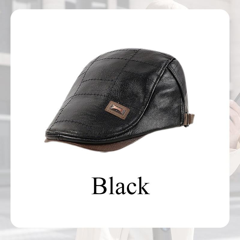 💥Hot Sale 50% OFF🧢 Men’s Leather Baseball Cap – Premium PU leather and a classic fit