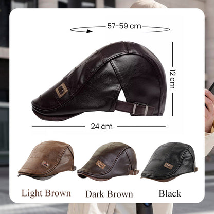 💥Hot Sale 50% OFF🧢 Men’s Leather Baseball Cap – Premium PU leather and a classic fit