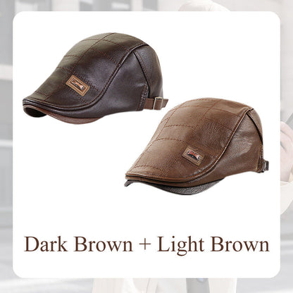 💥Hot Sale 50% OFF🧢 Men’s Leather Baseball Cap – Premium PU leather and a classic fit