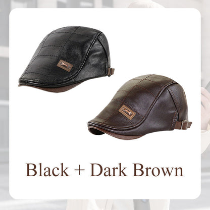 💥Hot Sale 50% OFF🧢 Men’s Leather Baseball Cap – Premium PU leather and a classic fit