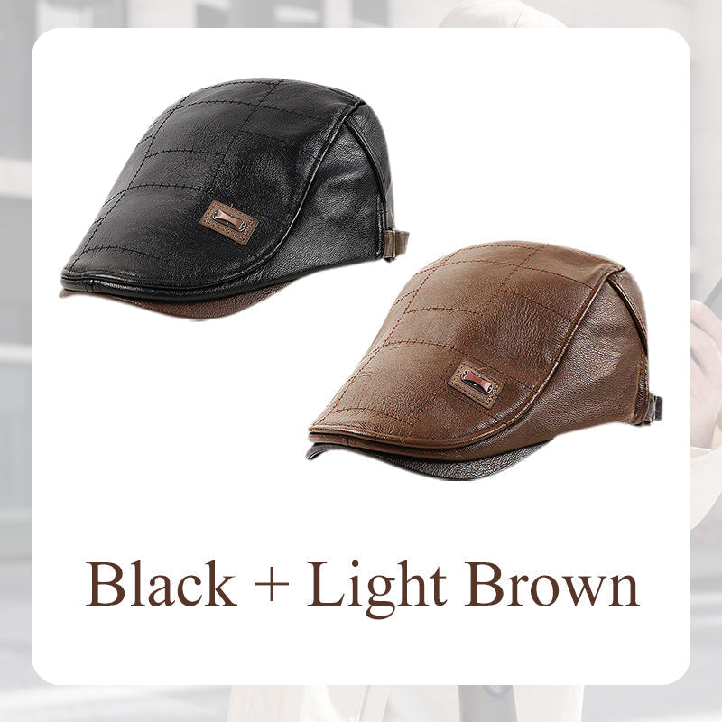 💥Hot Sale 50% OFF🧢 Men’s Leather Baseball Cap – Premium PU leather and a classic fit