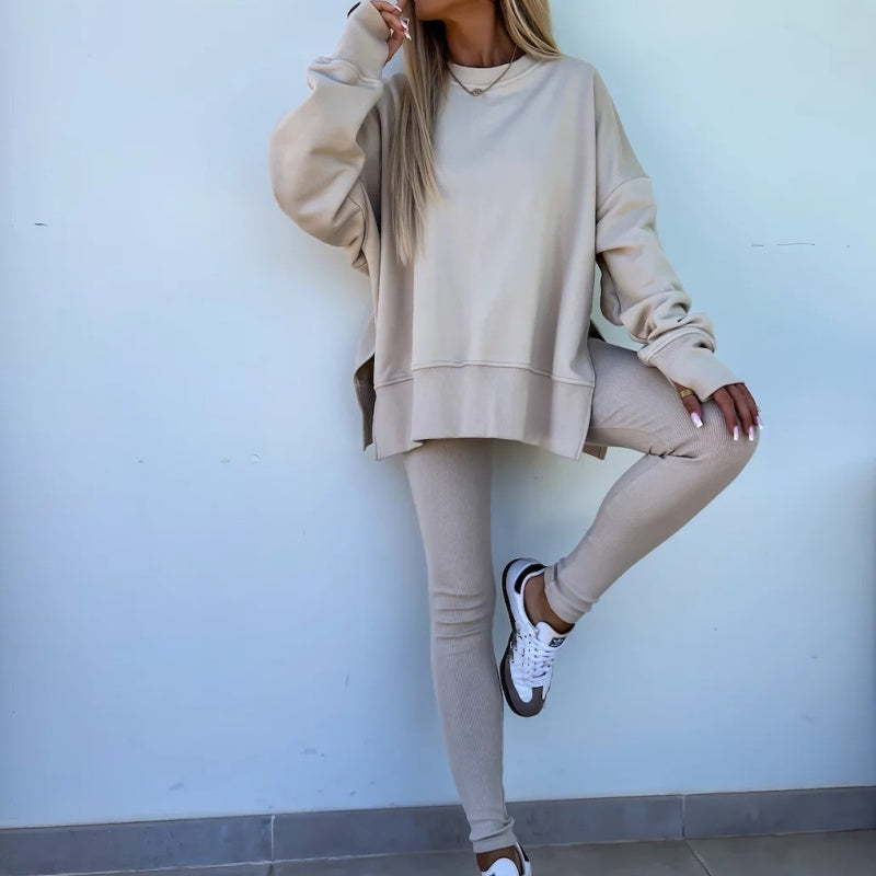 ☁️Women's Cozy Two Piece Lounge Set – Soft Winter Casual Outfit
