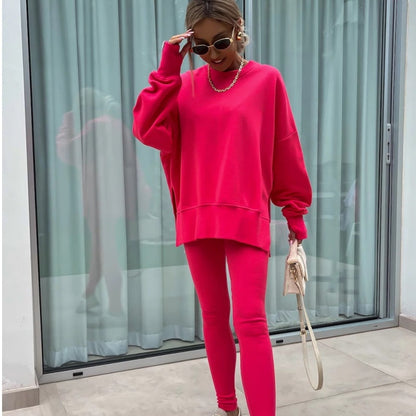☁️Women's Cozy Two Piece Lounge Set – Soft Winter Casual Outfit