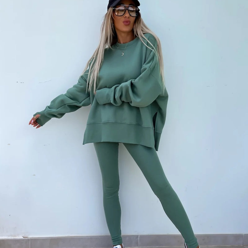 ☁️Women's Cozy Two Piece Lounge Set – Soft Winter Casual Outfit