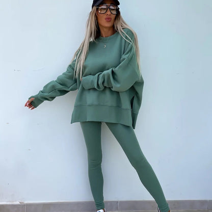 ☁️Women's Cozy Two Piece Lounge Set – Soft Winter Casual Outfit
