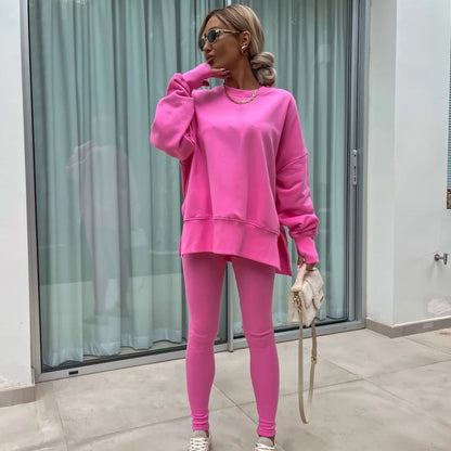 ☁️Women's Cozy Two Piece Lounge Set – Soft Winter Casual Outfit